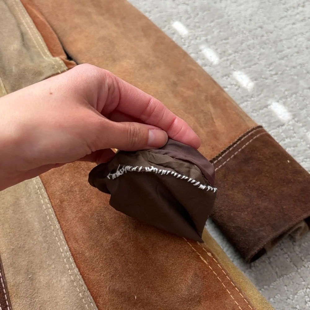 Vintage multicolored suede jacket by suburban international - Picture 8 of 9